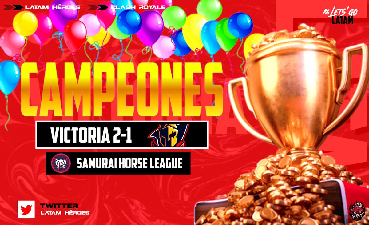 #CAMPEONES 

Nos llevamos un título más para nuestra sala de trofeos, con Gran esfuerzo de todo el equipo del staff y jugadores se ganó este campeonato, vamos por más héroes latinoamericanos 💪

🏆 <a href="/SHLeague_GG/">Samurái Horse League</a>
🆚 <a href="/HebreusTeam/">HeBreus🇧🇷</a>
👤 <a href="/Alejandro5osa/">Alejandro Sosa 👻</a> 🎖️
🗣️ <a href="/15lDiego/">JDLevi</a> 

#LetsgoLatam 🔥