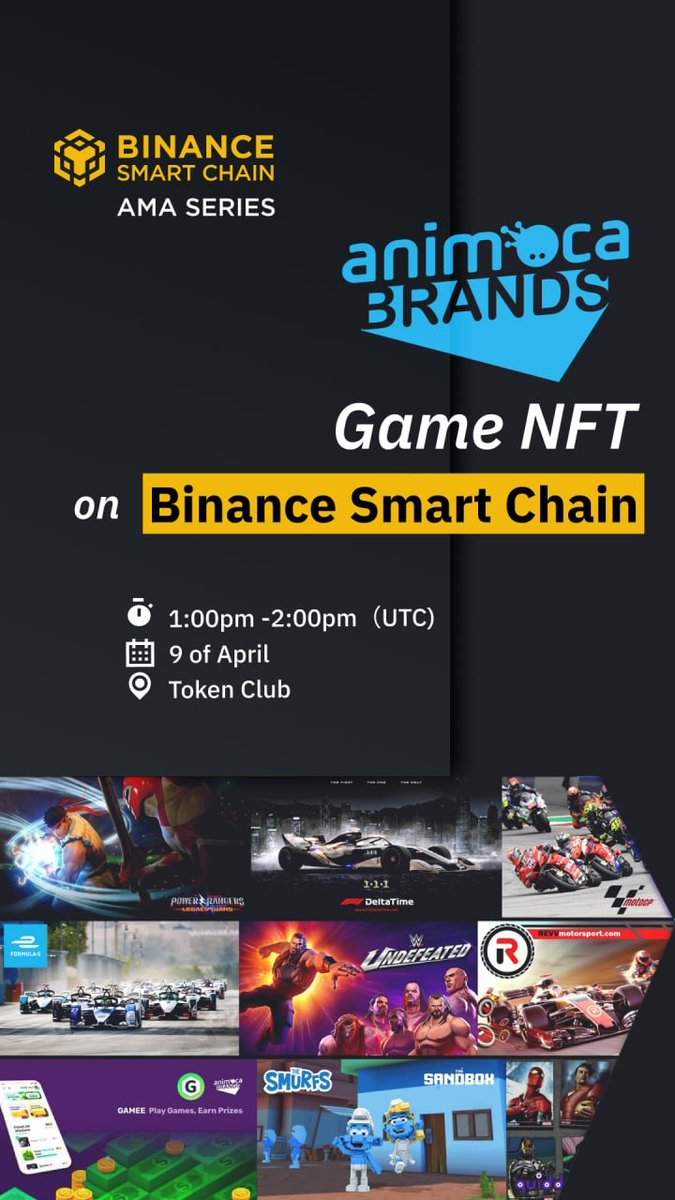 TokenClub_TCT's tweet image. Welcome @animocabrands to share Game NFT on BSC👏

⏲️4.9 1:00 PM UTC

Follow @TokenClub and @animocabrands, retweet with words and your BEP20 address.

10 lucky winners will win 100$.

Click to join the live👇👇
tokenclub.com/web/room_video…

@BinanceChain
#TokenClubHouse #BSC #NFT