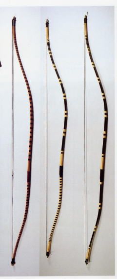 Les jonctions naturelles du bambou pouvant constituer des points faibles, elles sont renforcées notamment en y enroulant de la corde et en y rajoutant de la laque, créant des motifs discontinus variant suivant les fabricants. 