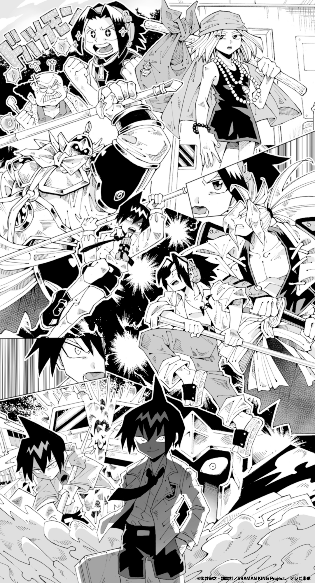 Shaman King プロジェクト公式 続編制作決定 Shamanking 振り返りイラスト 第2廻 もう一人のシャーマン の振り返りイラストを公開 葉 阿弥陀丸 Vs 道 蓮 馬孫の息を呑む戦いが繰り広げられ その結末は 第2廻がnetflixにて好評配信中 ほか