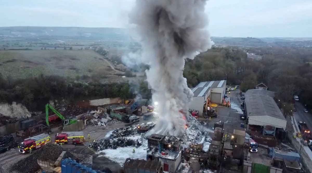 bbcsoutheast's tweet image. Six fire engines are currently at the scene of a fire at a recycling plant on the outskirts of Lewes. @EastSussexFRS were called to Light Bros near the A27 just after 5am. Residents are being asked to avoid the area and to keep doors and windows closed.