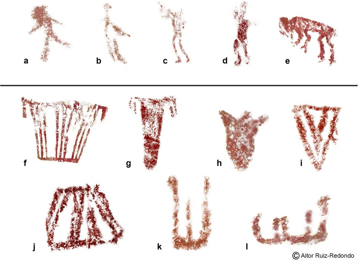 They provide a detailed inventory of the graphic entities of the cave, where human representations and signs are more important than expected. Anyway, they conclude that the paintings share essential characteristics with their counterparts from SW Europe.