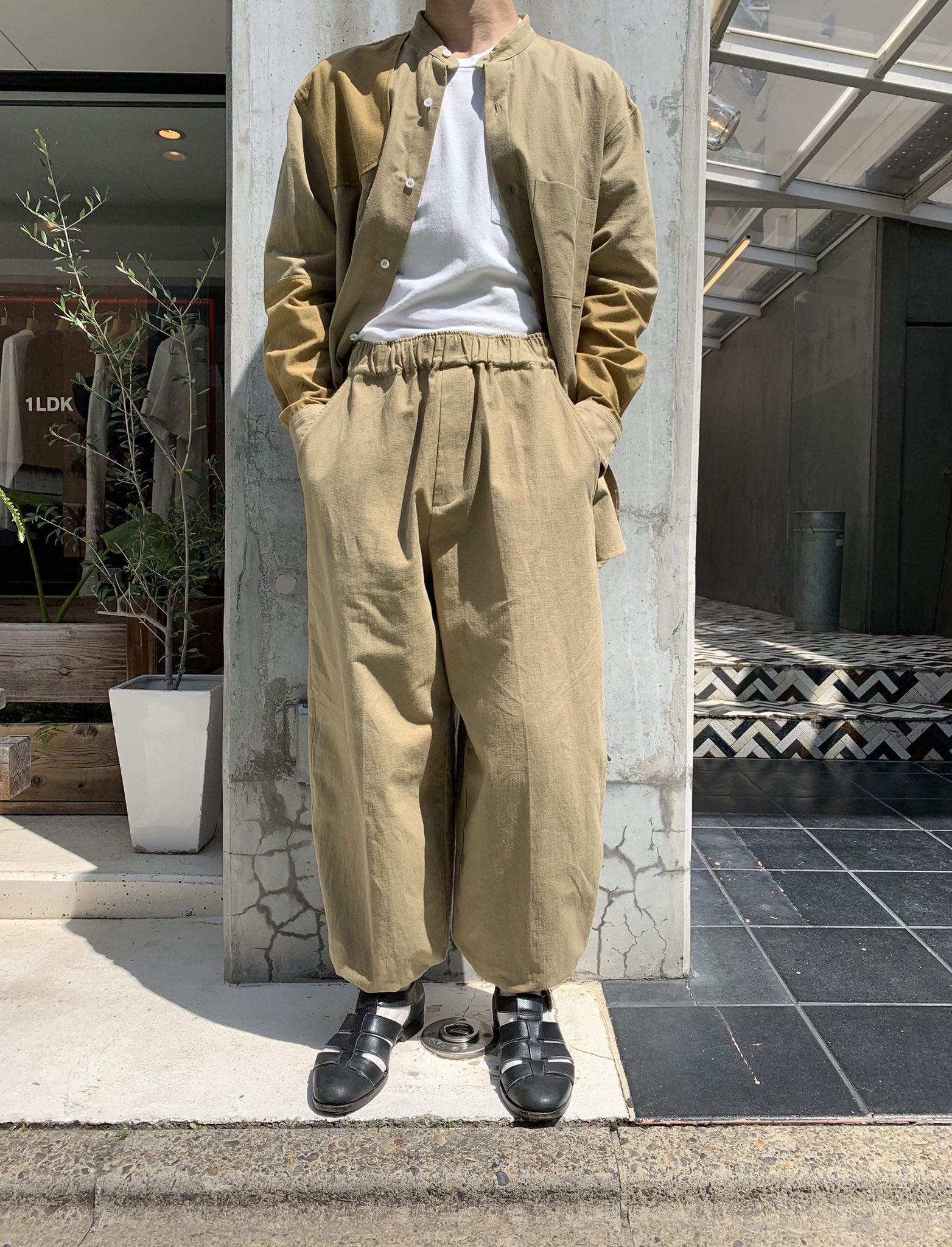 Cristaseya JAPANESE COTTON LARGE PANTS