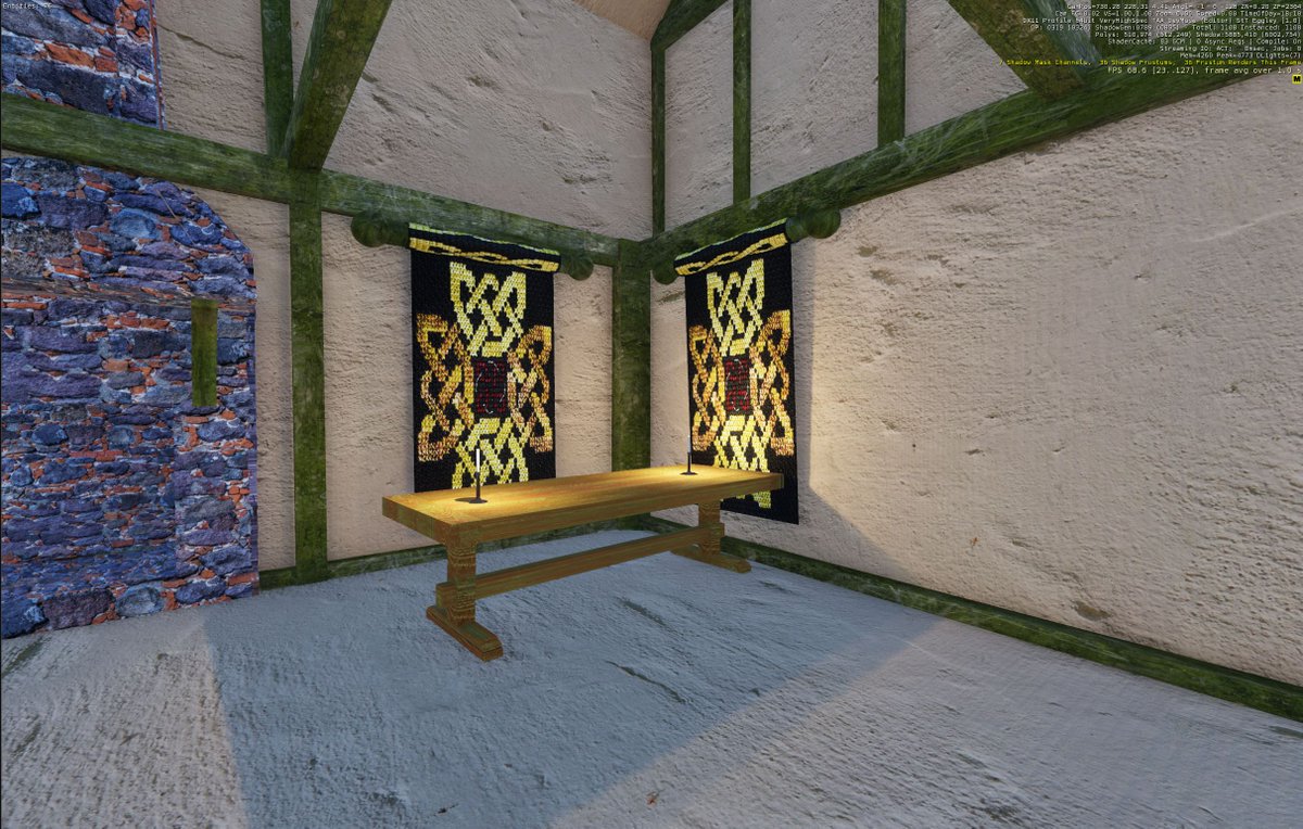 nealiios's tweet photo. We'd like to thank the generosity of Lady Lee for her generous donation of these new tapestries as we continue the decoration of our new home in Eggley. Still so many things in crates and making their way via pack mule. #3DMakeover #BetrayalAtKrondor #ItsOnlyAModel https://t.co/CfPs788jDP