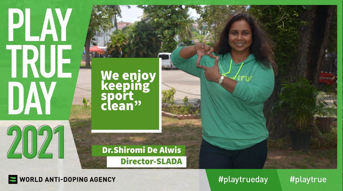 Join SLADA to celebrate #PlayTrueDay today. What does #PlayTrue mean to you? 
 👟🎊🎉
All messages will be published on WADA's and SLADA's.
We all are to clean sport!