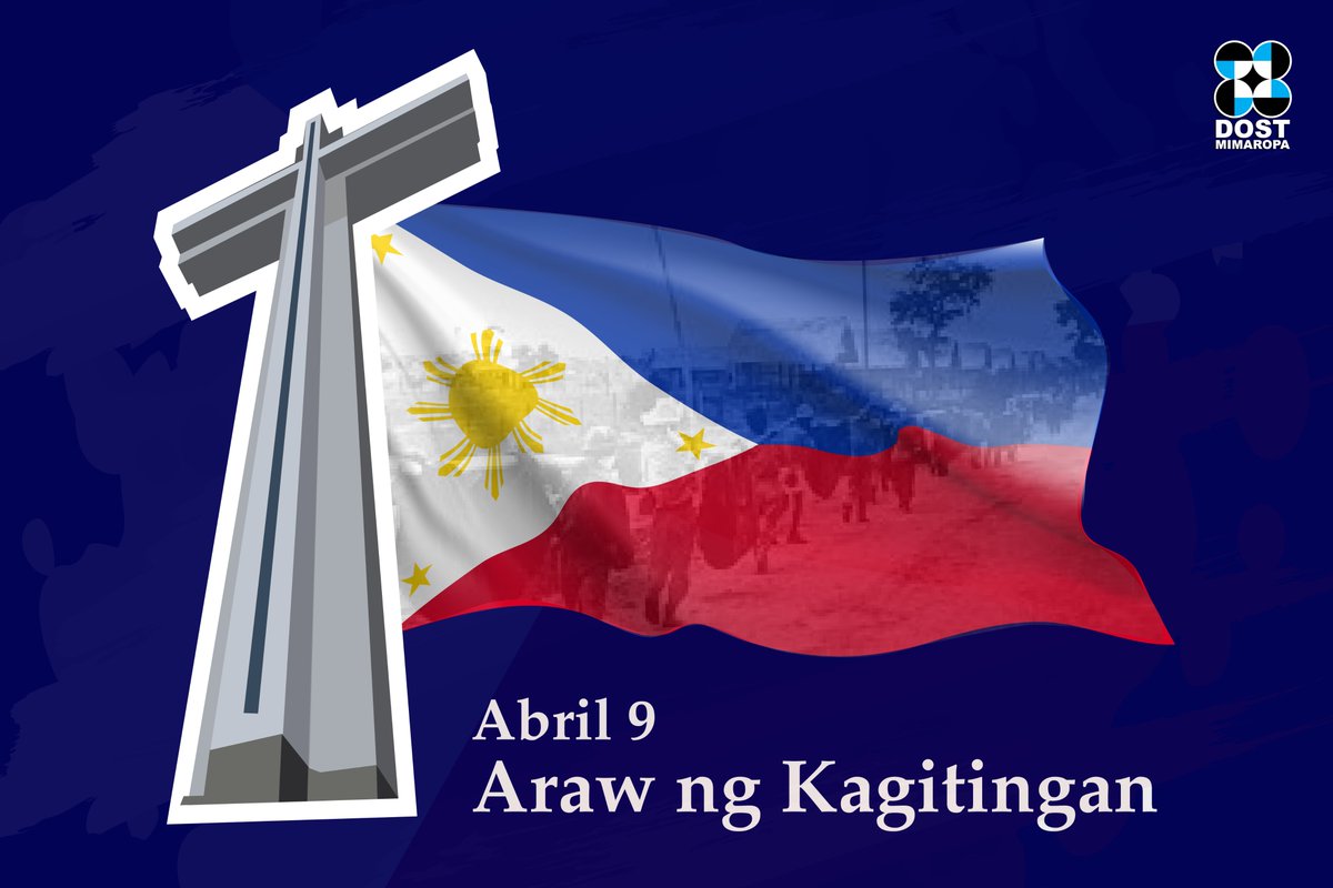 Ngayong araw ay nakikiisa ang DOST-MIMAROPA sa pagdiriwang ng Araw ng Kagitingan. Ating gunitain ang kabayanihan ng mga Pilipinong inalay ang kanilang buhay noong World War II para maipagtanggol ang kalayaan ng Pilipinas.

Maligayang Araw ng Kagitingan!

#ArawNgKagitingan