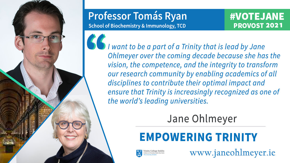 (3/17) As Director of the  @TLRH, I collaborated with  @TCIN. The  @wellcometrust funded our Neuro humanities programme. Collaborations with  @AdaptCentre go back years & we were delighted to secure EU funding for  @HumanPlusTCD  #TCDProvost2021  #VoteJane