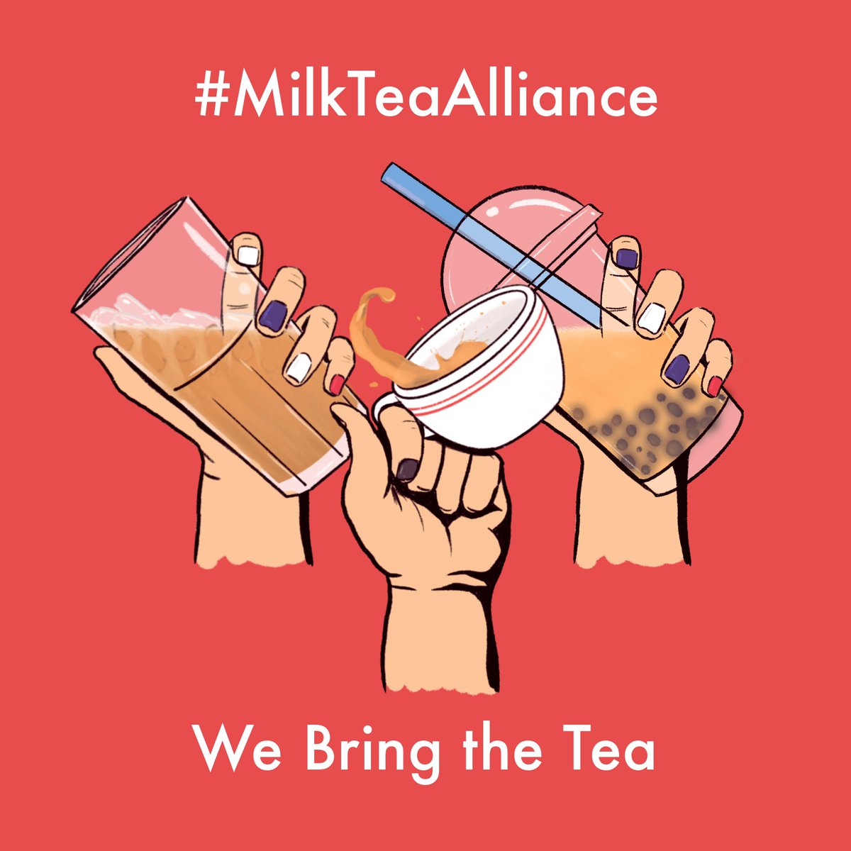 So, back to the original point - "membership" of the  #MilkTeaAlliance   is very fluid. But more interesting is seeing how the many protest movements interacted, how activists expanded their networks, and shared strategies and shoulders to cry on.Source: TG (Apr 2020)