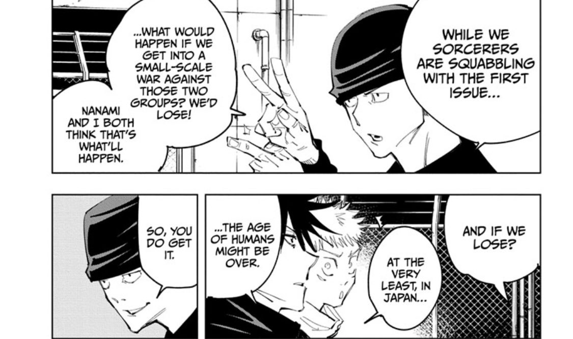 he only realized just how much of a big deal satoru really is when he's briefed by what would happen if satoru's really sealed.