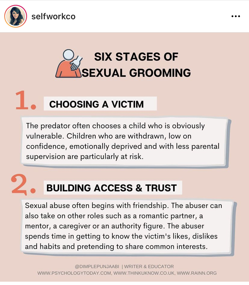 How adults choose children to sexually abuse.Read. Educate yourself and share.