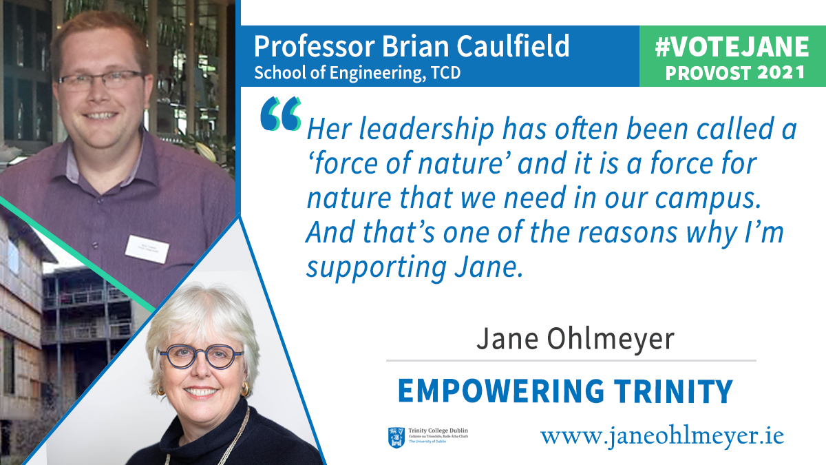 (6/17) While we must look after our health, we must also look after the health of our planet. As Provost, I will create a truly  #SustainableTrinity that’s a world-leading university in climate & biodiversity action w/ dedicated Sustainability Office & VP  #TCDProvost2021  #VoteJane