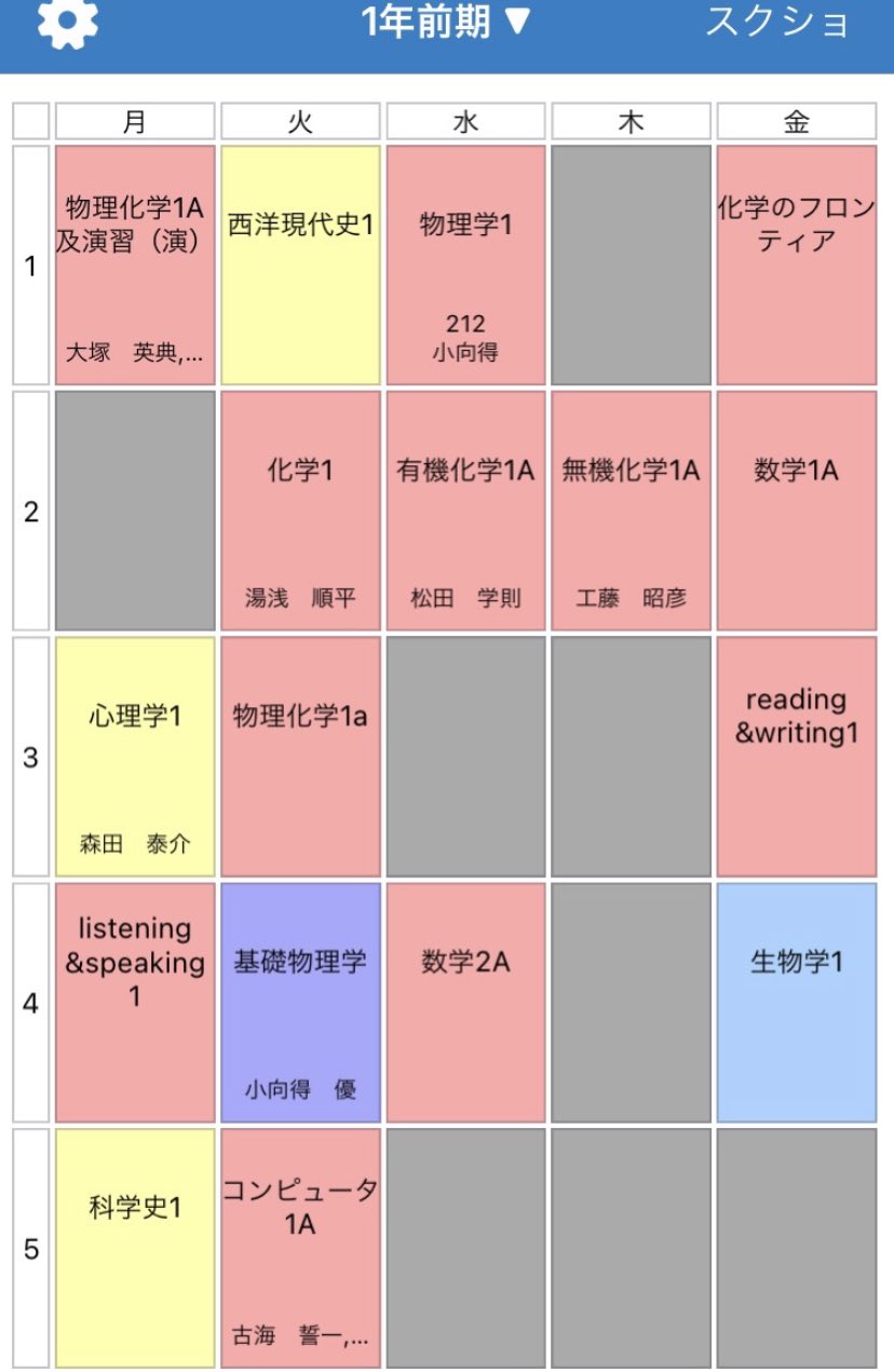東京理科大学 洋弓部 Ar Twitter 前期履修登録が始まりました 履修登録はclass 履修関連 履修登録 からできます 本日は理科大洋弓部員の中の 理学部応用化学科 新2年 から時間割をいただいたのでご参照ください アドバイス 後期から実験があるので前期に