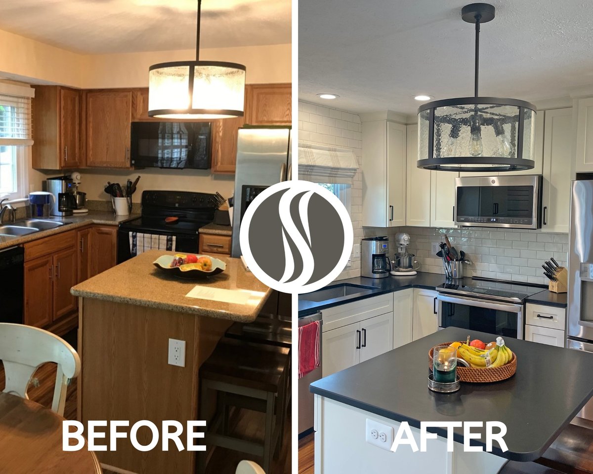 SolsticeK_B's tweet image. It&apos;s amazing the difference a fresh color scheme, new materials, and improved storage solutions makes in this #CroftonMD #kitchendesign. Give your kitchen the fresh start it deserves. Contact us today! #beforeandafterdesign #beforeandafter