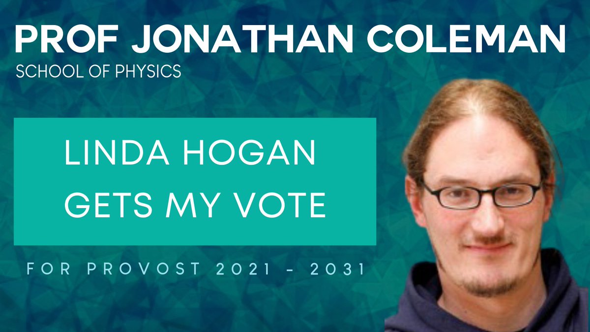 LindaHoganTCD's tweet photo. Tomorrow @tcddublin will elect its #TCDProvost2021. Having spent the past year asking colleagues what they want to see in the #NextDecadeTCD, I know that it's time for #ProfoundChange. I've #AlwaysDelivered on my promises & will do so again
#LindaHogan4Provost @TCD_physics https://t.co/i62aA75vwm