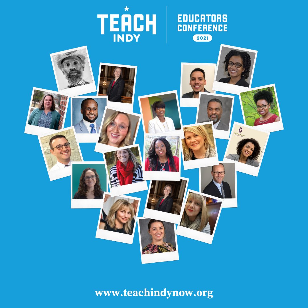 Meet some of the faces of #TeachIndyEdCon! If you are an educator, school leader or someone who supports education...this FREE virtual conference is for YOU. 
Conference starts today. Register at teachindynow.org