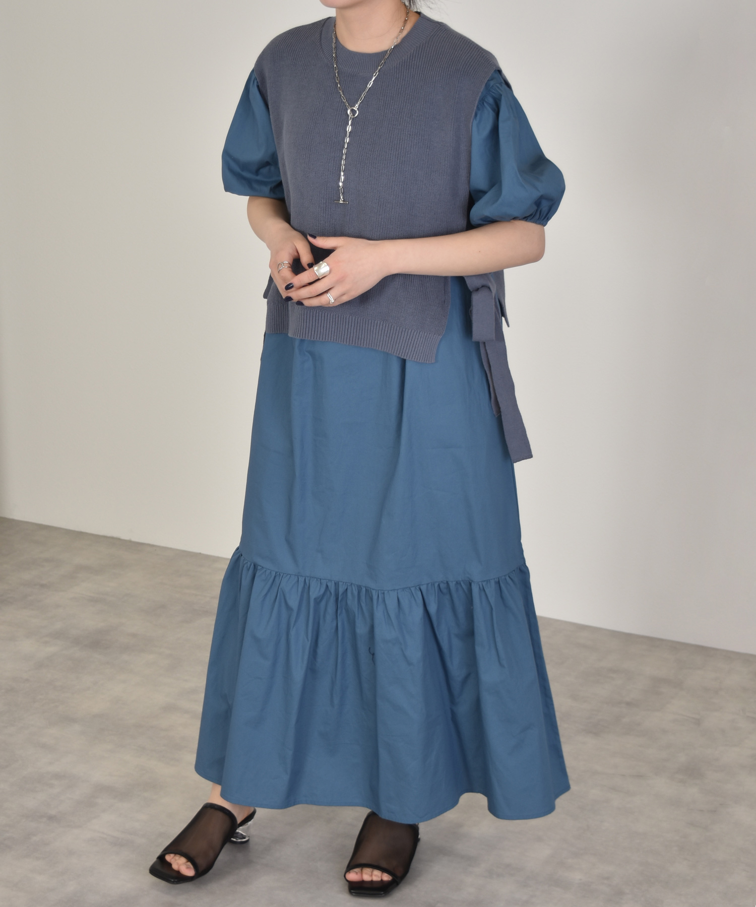 O Xrhsths W Closet Sto Twitter New Arrival 12g片畦編ベスト ワンピースset Color エクリュ Lカーキ ブルーグレー Price 7 590 In Tax 店頭 オンラインショップに入荷 Wcloset Alleybywcloset ダブルクローゼット アリーバイダブルクローゼット