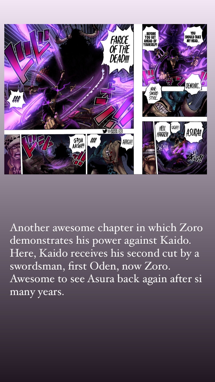 Leo Turc Onepiece1010 Review Luffy Zoro Vs Kaido Amazing Chapter With The Supernovas Showing What Are Made Of Especially Zoro With Asura Luffy With Conqueror S Haki