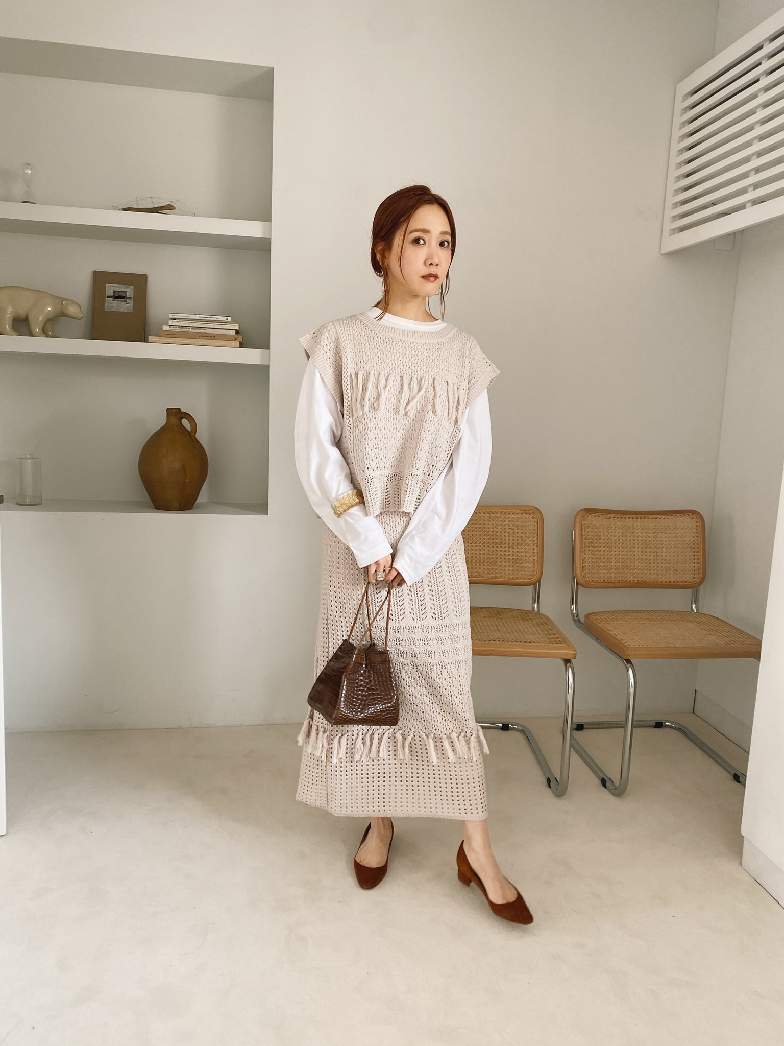田中里奈 Meneu発売中 昨日のベージュコーデ コーデの詳細はインスタにアップしとります T Co Xx9tbqgylr Twitter