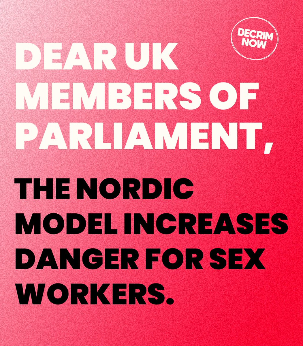  @AmnestyUK signed our open letter against the Nordic ModelAmnesty International is the world's largest grassroots human rights organisation. Read the letter here  https://decrimnow.org.uk/open-letter-on-the-nordic-model/  #notonordicmodel