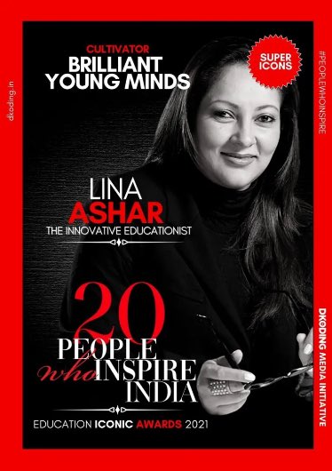 goal_shipper's tweet image. RT @kaistha_deepak: #dkoding
Lina Ashar Wins ‘People Who Inspire India’ — Education Iconic Award 2021
#LinaAshar
#peoplewhoinspire 
#kangarookids 
#education 
#EducationForAll 
#EducationNeverDies 
#Inspiration 
.
bit.ly/3uEVMQX