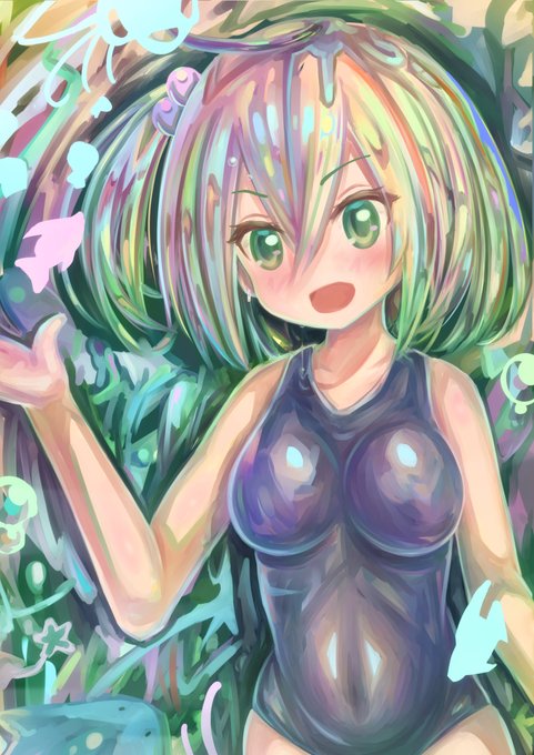 落書き #オリジナル #女の子 #おっぱい #スク水  