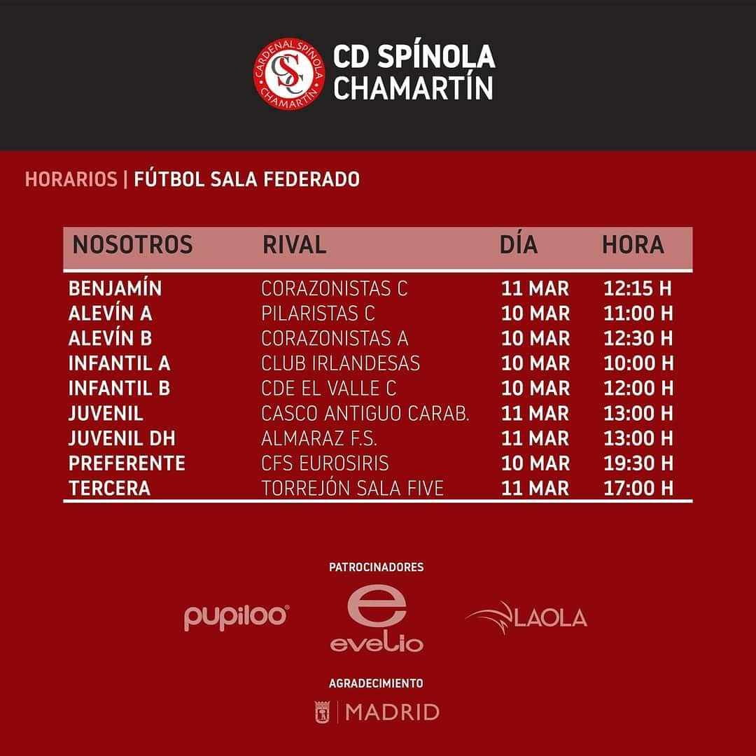 CD_Spinola's tweet photo. Tras la semana santa, estos son los horarios de los partidos de esta semana (corregido)
#cdspinola https://t.co/tcV9qHtHi1