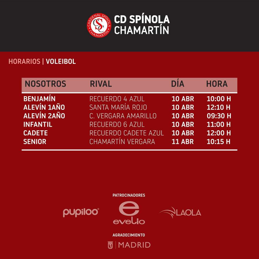 CD_Spinola's tweet photo. Tras la semana santa, estos son los horarios de los partidos de esta semana (corregido)
#cdspinola https://t.co/tcV9qHtHi1