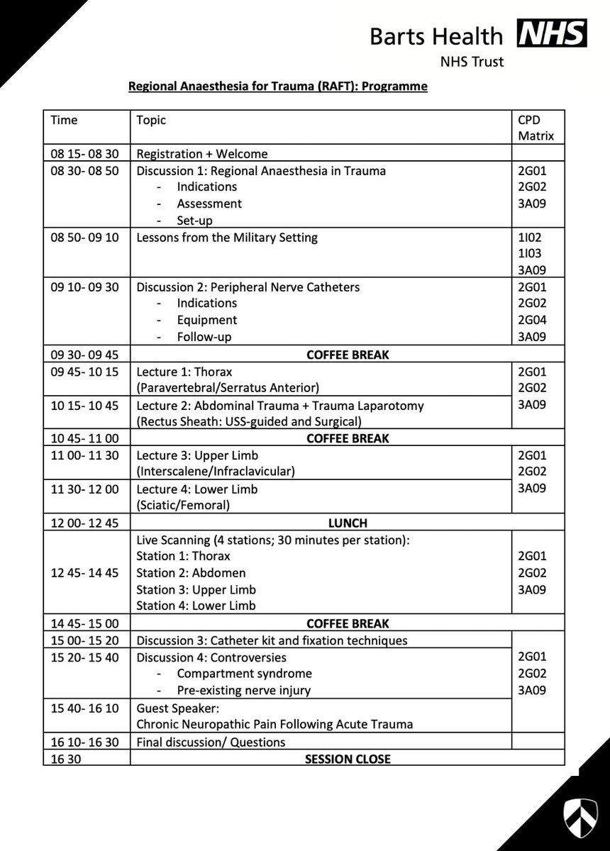 Trauma Anaesthesia Group / TAG (@rlh_tag) on Twitter photo #ReginalAnaesthesia for #Trauma (#RAfT) #course will help senior trainees and #consultants build knowledge and confidence! Join us for a day of seminars and practical workshops! <a href="/RCoANews/">Royal College of Anaesthetists</a> <a href="/RCEMLearning/">RCEMLearning</a> <a href="/NHSBartsHealth/">Barts Health</a> <a href="/London_Trauma/">London Trauma System</a> #ReginalAnaesthesia for #Trauma (#RAfT) #course will help senior trainees and #consultants build knowledge and confidence! Join us for a day of seminars and practical workshops! <a href="/RCoANews/">Royal College of Anaesthetists</a> <a href="/RCEMLearning/">RCEMLearning</a> <a href="/NHSBartsHealth/">Barts Health</a> <a href="/London_Trauma/">London Trauma System</a>