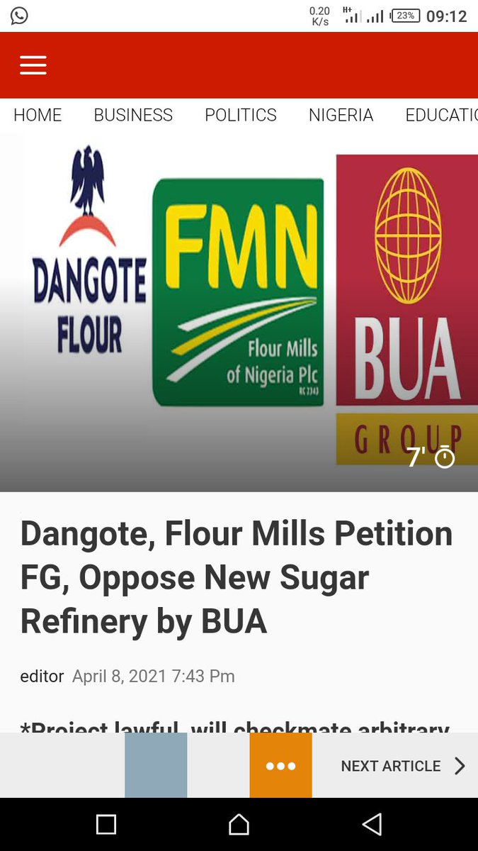 SummaryTwit's tweet image. Dangote ask FG not to allow BUA open a sugar refinery. Case in court.

Is somebody afraid of competition?

#BoycottTwitter #InternationalMenTwitterDay Omojuwa olosho Benue