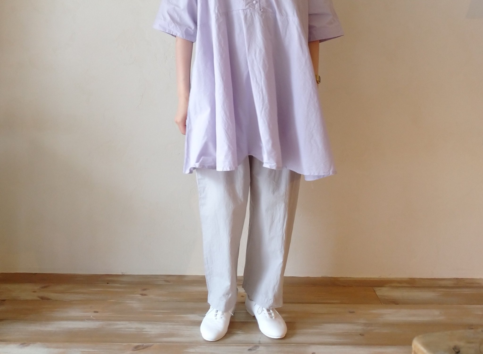 ネストローブnest Robe＊コットンリネンインディゴサルエル