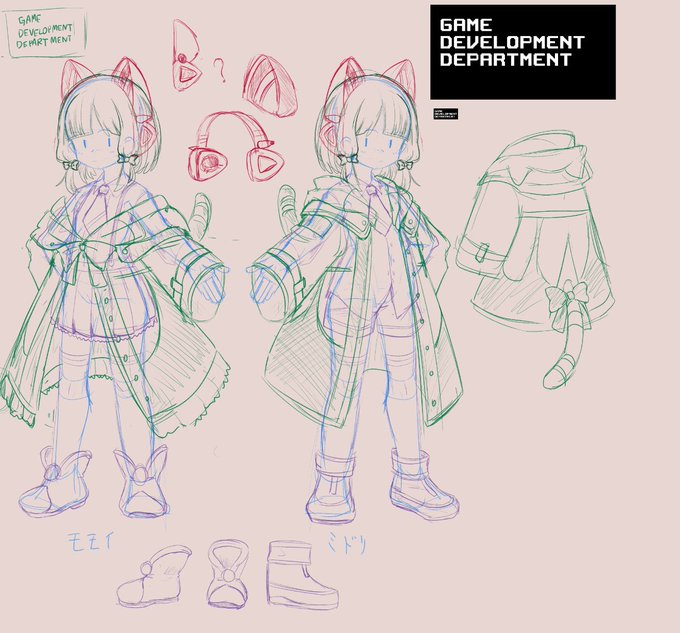 自分さえ理解できればそれでいいというモモイ&ミドリの服装確認図です。 