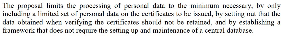 Setting aside the registry, and assuming these data are indeed essential, nothing in the proposal limits the collection and processing of these data. According to the documentation limitations are only by policy, no technical barrier for collection