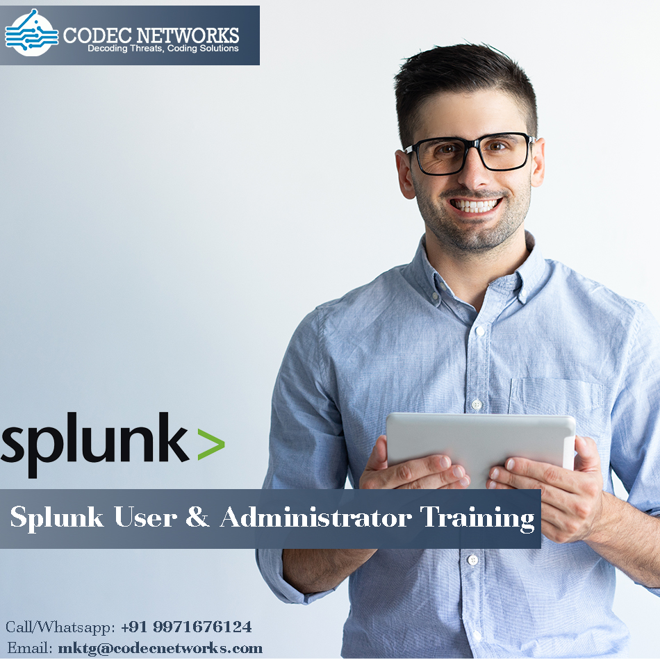 Codec_Networks's tweet image. #SplunkUser and Admin #Training are included various aspects of Splunk installation, #SplunkConfiguration, Syslog Server, log analysis, #SplunkDashboard, installation, deploying #Splunk search, monitor, index, report, and analysis, and much more. lnkd.in/gxBFZH6