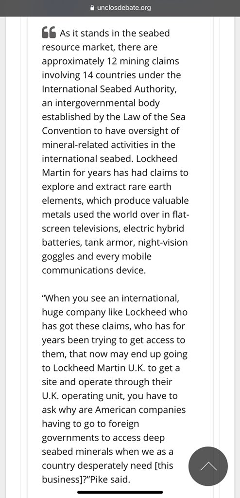 Despite claiming that having not ratified the UNCLOS does not prevent it from engaging in seabed mining, the US struggles to get around the legal challenges. Defense firms like Lockheed have had to set up foreign subsidiaries to access mineral rich regions afar.