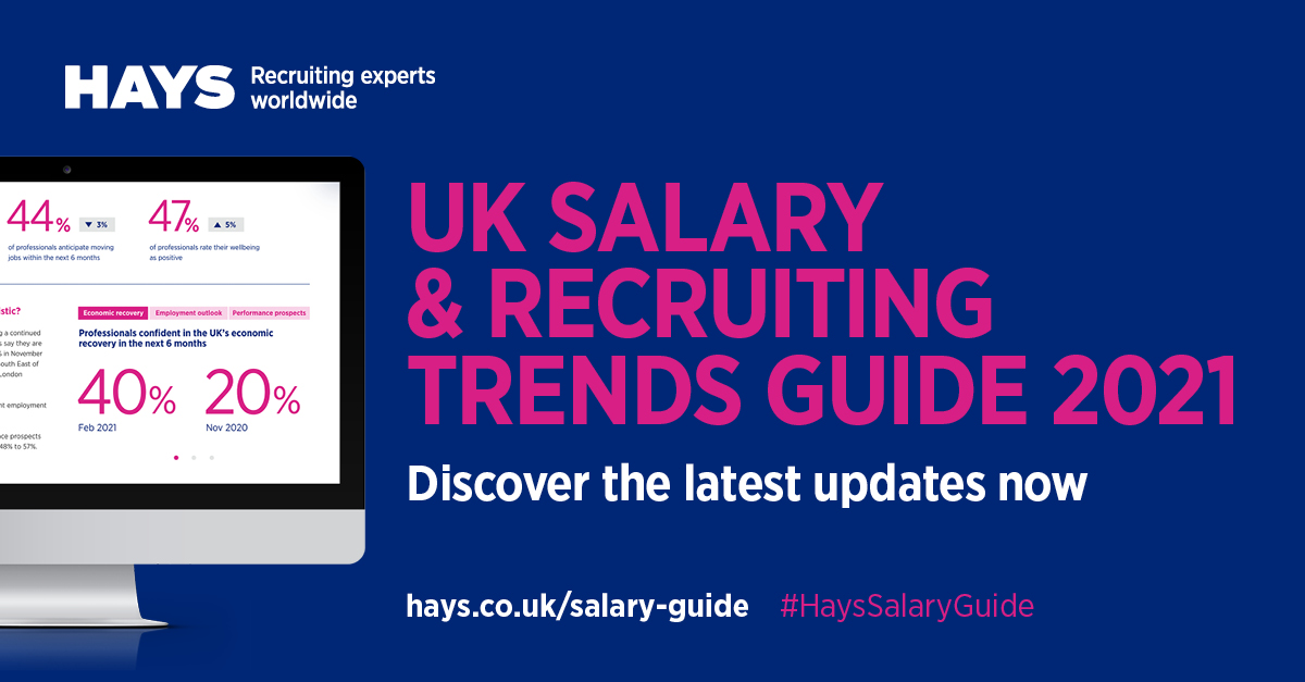 ‼️ #ICYMI, you can now get full access to our #HaysSalaryGuide!

💻 Sign up today to also get additional insights from our latest survey: bddy.me/3wJ9kg6