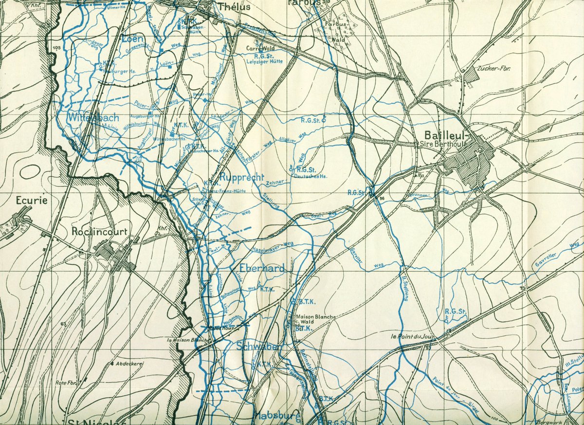  #Arras104: On the right of the Canadians British troops from 51st (Highland) and 34th Divisions attacked the ground NE of Arras, taking the railway cutting near Maison Blanche & pushing on to Bailleul.
