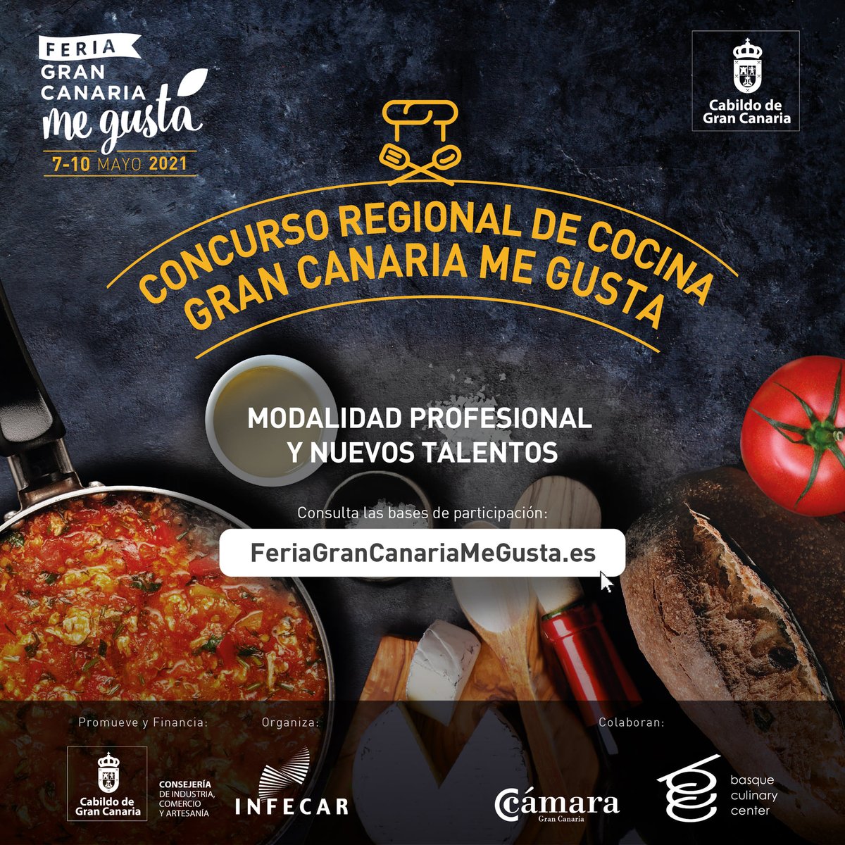 fegastrocan's tweet photo. Comienza el Concurso Regional de Cocina #GranCanaria Me Gusta! 👩‍🍳👨‍🍳 Atentos cocineros/as profesionales,cocinillas y estudiantes de toda #Canarias Se abre la convocatoria hasta el 28A así que ¡consulta las bases en https://t.co/ybZuCA5ART y participa
#ConcursoRegionalDeCocinaGCMG https://t.co/Q9xbMlgiL4