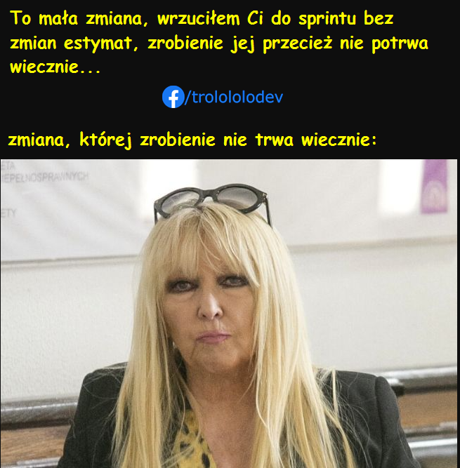 trolololodev's tweet photo. Jak tam Wasze zmiany na koniec tygodnia, dowiezione na czas?

PS. ⭐Jest nowa akcja https://t.co/iKsFM1ZU2I Na poważnie i bez śmieszkowania. Tylko dla tych co chcą WIĘCEJ niż klepanie CRUDów na ciepłym fotelu w outsourcingu. https://t.co/YN1hlzDEbT