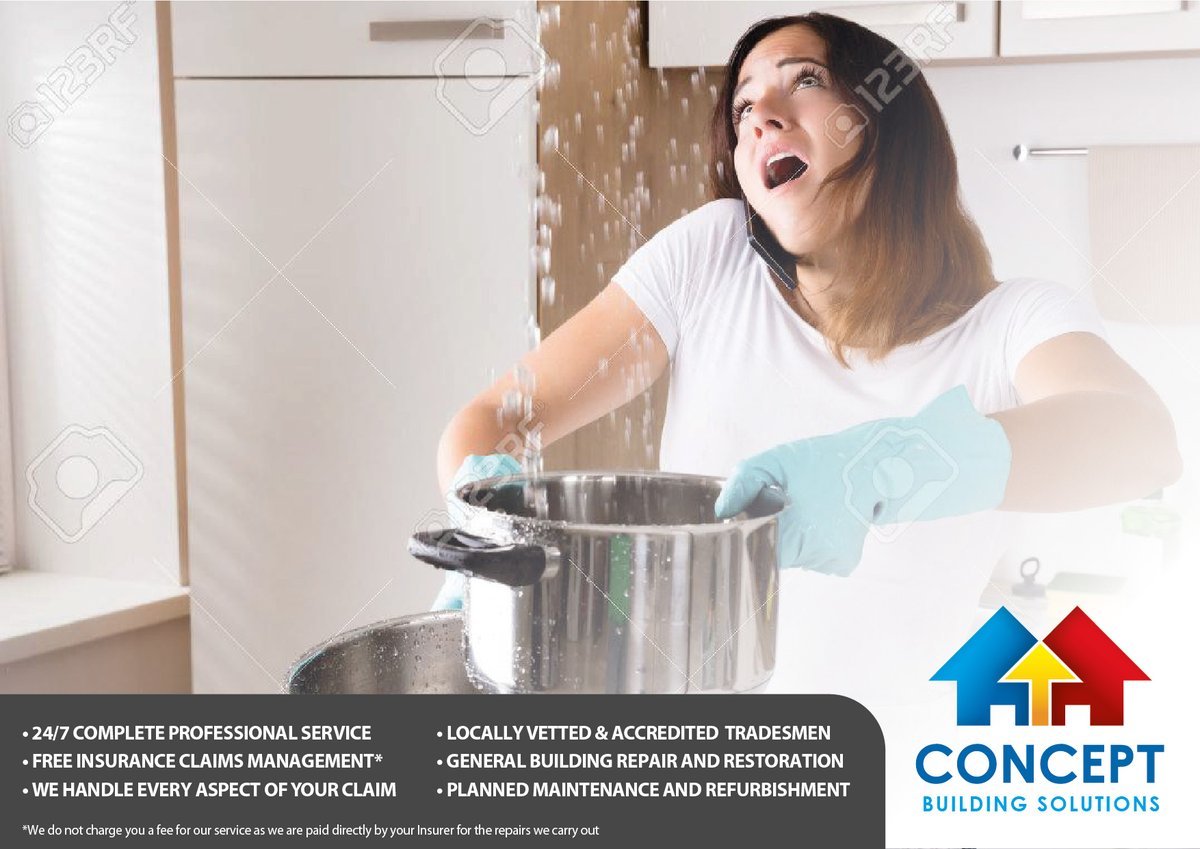 ConceptCBS's tweet image. When Julie noticed she was washing up with the water from the ceiling rather than the tap, she knew it was time to get the leak fixed!
Keeping your house, your home will always be a priority for you. Why not let us take the stress away from any household damage and contact us!