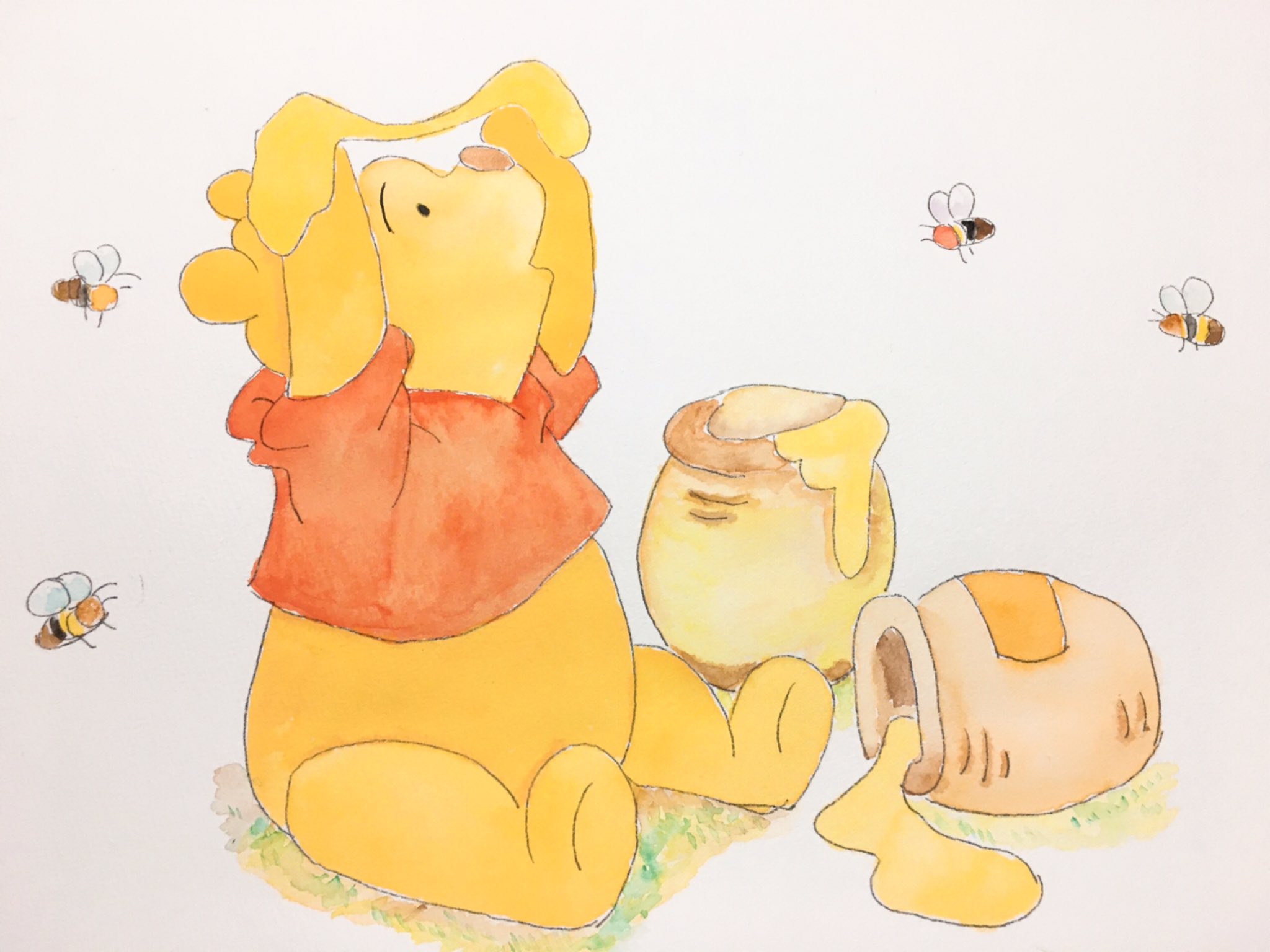 Rigel Winnie The Pooh くまのプーさん Winnie Pooh 透明水彩画 イラスト好きさんと繋がりたい イラスト Illustration 模写 Transparent Watercolor T Co Sspxhki4tv Twitter