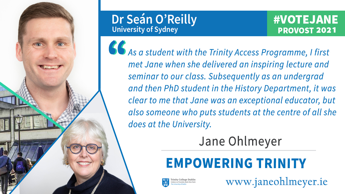 (14/17) Over the course of the campaign, I was humbled to receive so many emails from former students who wanted to extend their support & encouragement. A Trinity education is about preparing a person for life and I love to stay in touch.  #TCDProvost2021  #VoteJane