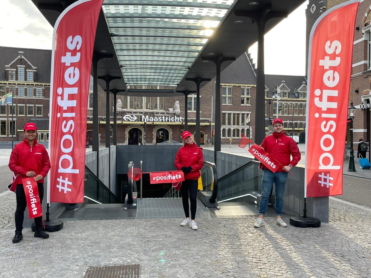 Stap vaker op de fiets en laat de auto staan. Maastricht gaat voor #posifiets.  Check posifiets.nl  #vakerfietsen #veiligfietsen #veiligstallen