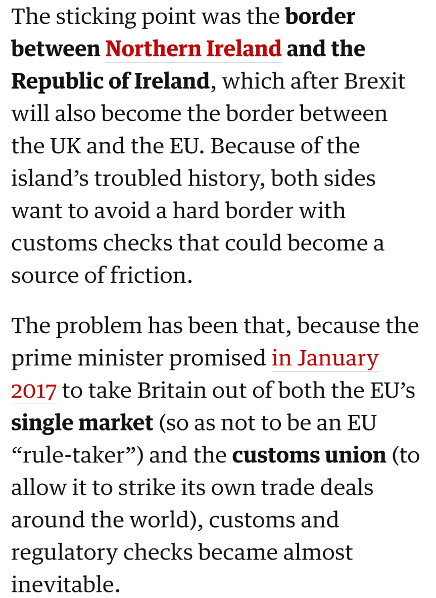 May's earlier red lines and Foster's red lines were incompatible and any solution would require major compromises from from one or all parties.16/n