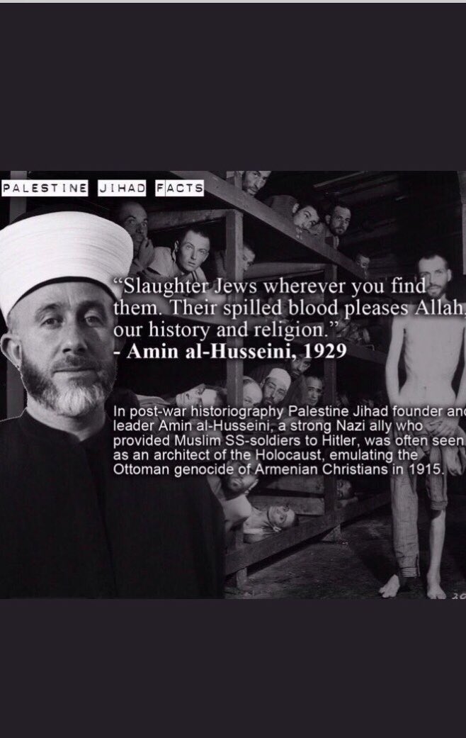 Husseini’s antisemitism meant he was also responsible for the deaths of Jewish children at Drancy & Hungarian Jews who were sent to Auschwitz.A war criminal who escaped justice. He appointed Yasser Arafat as successor who formed PLO based on Hitler’s ideology which exists today