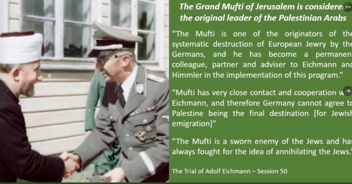 Husseini’s antisemitism meant he was also responsible for the deaths of Jewish children at Drancy & Hungarian Jews who were sent to Auschwitz.A war criminal who escaped justice. He appointed Yasser Arafat as successor who formed PLO based on Hitler’s ideology which exists today