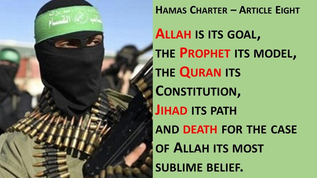 Hamas Charter adopts Nazi ideology like PLO/FatahWhenever Israel makes concessions the response is more terrorism.Children are used as human shields by Hamas