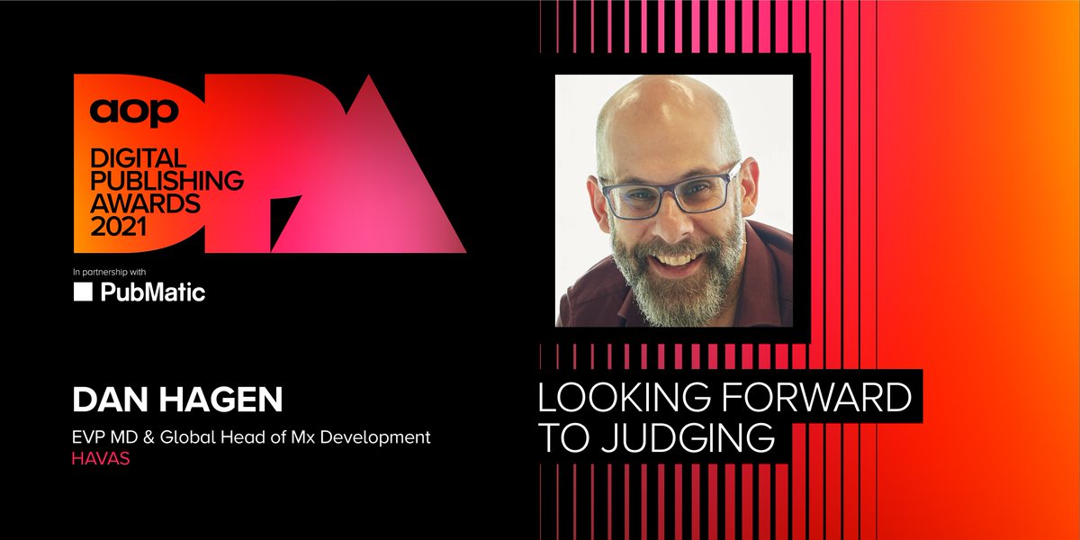 We’re looking forward to including the experience and insight of @dan_hagen, @havas_media, on our jury for the #AOPAwards21. Make sure you’ve entered your #digitalpublishing success story before May 6 for your chance to win! bit.ly/37ZQ3ww