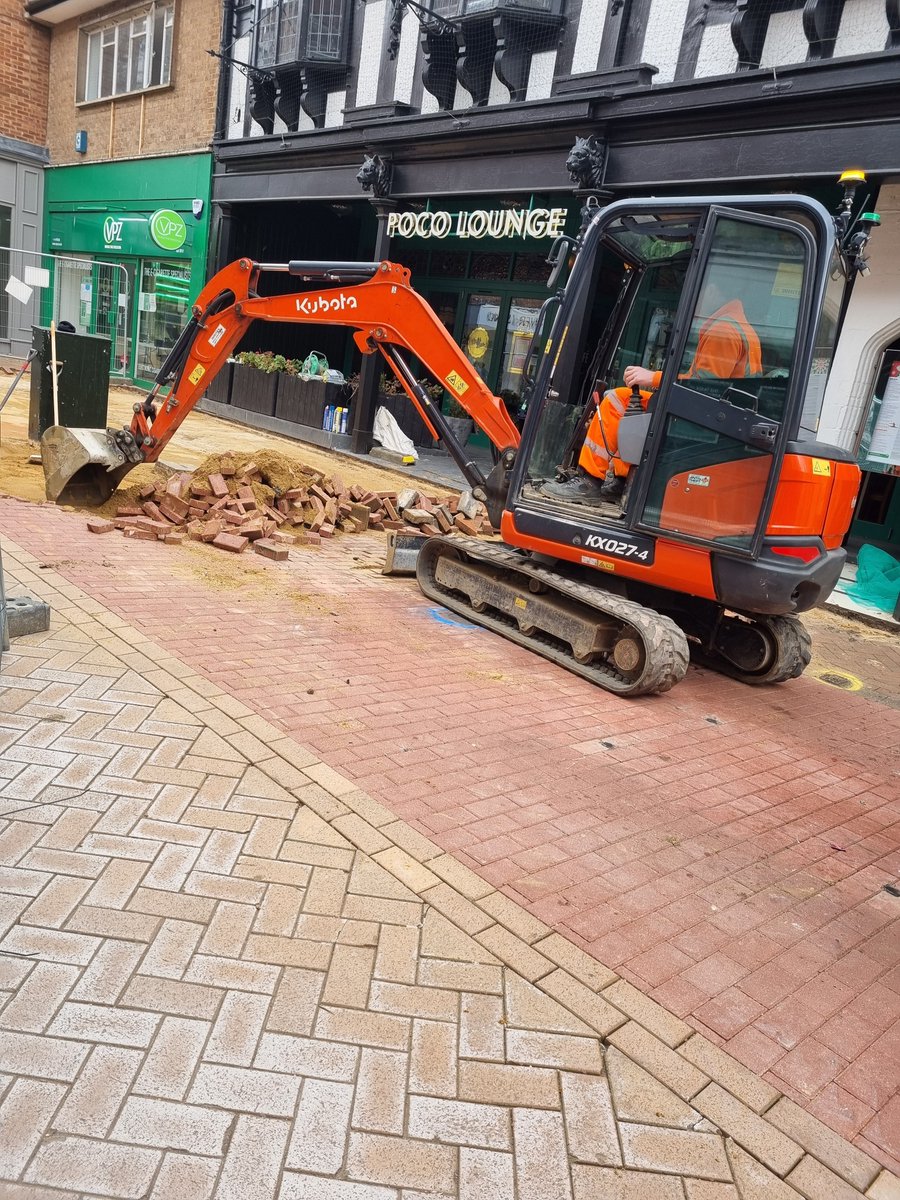 And so it begins! We've broken ground at Kings Lynn High Street to start the refurbishment. Stay tuned for regular progress updates. We'll be updating the paving, kerbing, footways and street furniture to create a more pleasant area for residents and visitors.