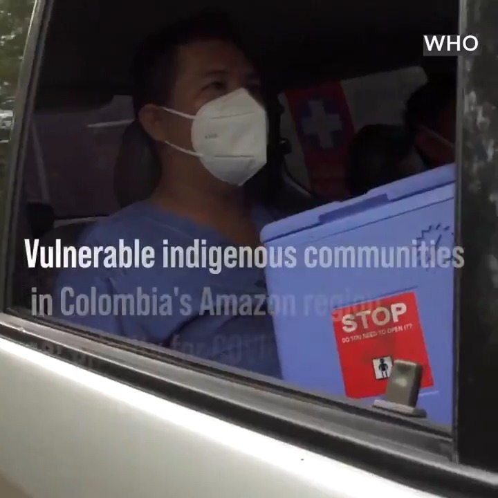 In the Amazon region of Colombia, @UN colleagues & partners have set up pop-up #COVID19 vaccination clinics to help indigenous communities.
We will continue helping safeguard the rights, health & safety of indigenous people, as we work to defeat the pandemic. https://t.co/BZicTqzu5z