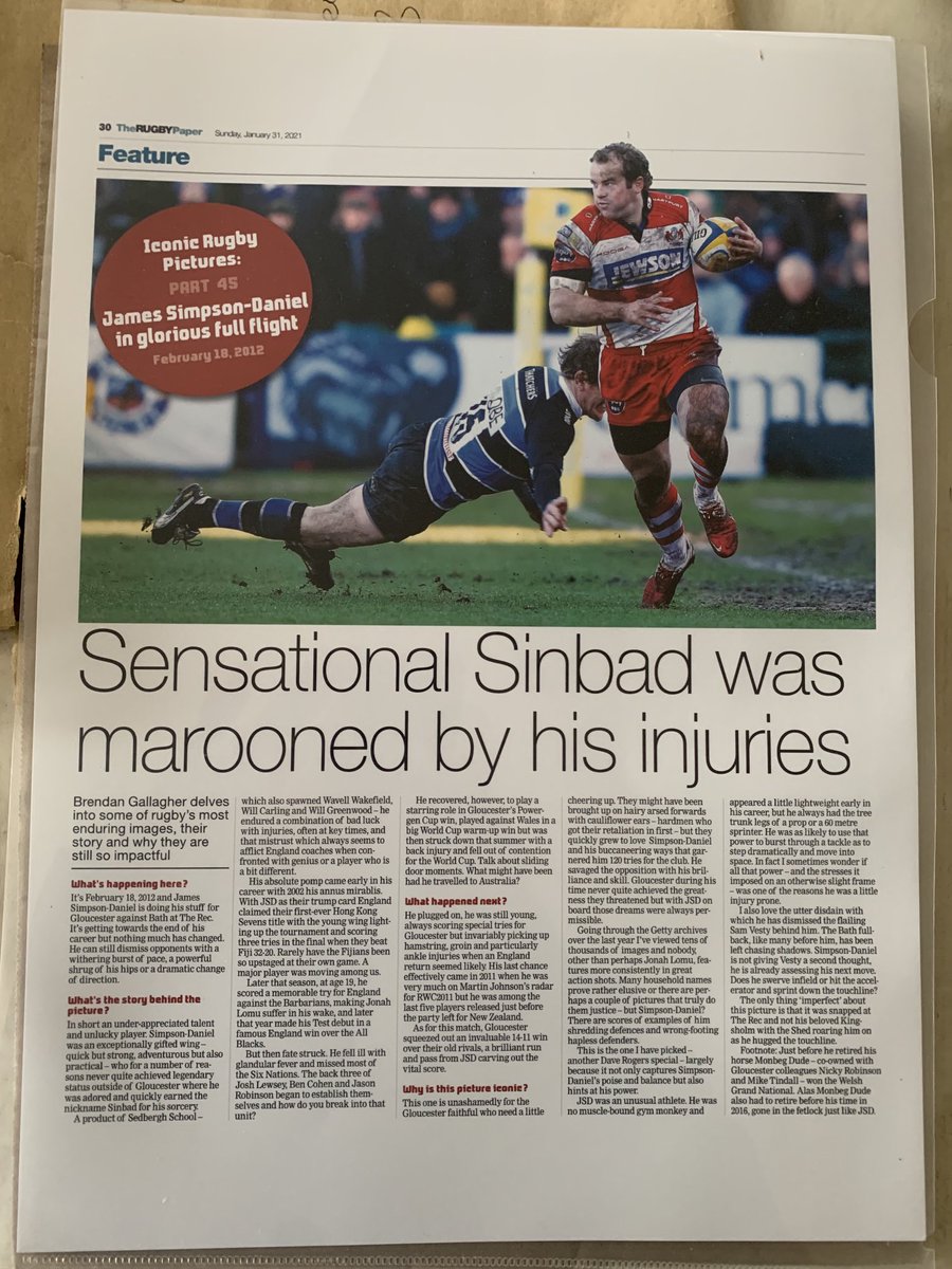 James Simpson-Daniel (@jsimpsondaniel) on Twitter photo Many thanks to <a href="/TheRugbyPaper/">The Rugby Paper</a> and Brendan Gallagher for sending me this very kind article Many thanks to <a href="/TheRugbyPaper/">The Rugby Paper</a> and Brendan Gallagher for sending me this very kind article